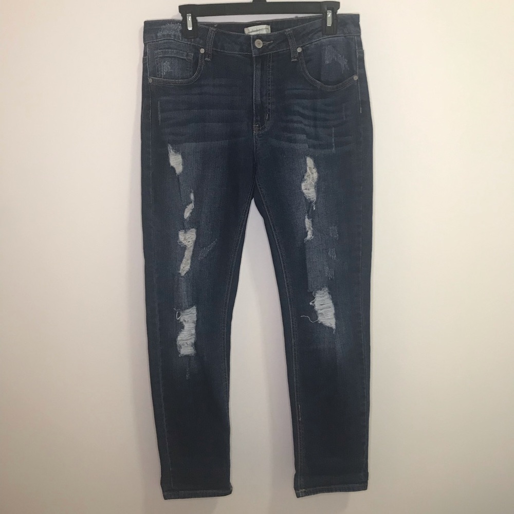 Altar'd State Dark Wash Distressed Jeans 27